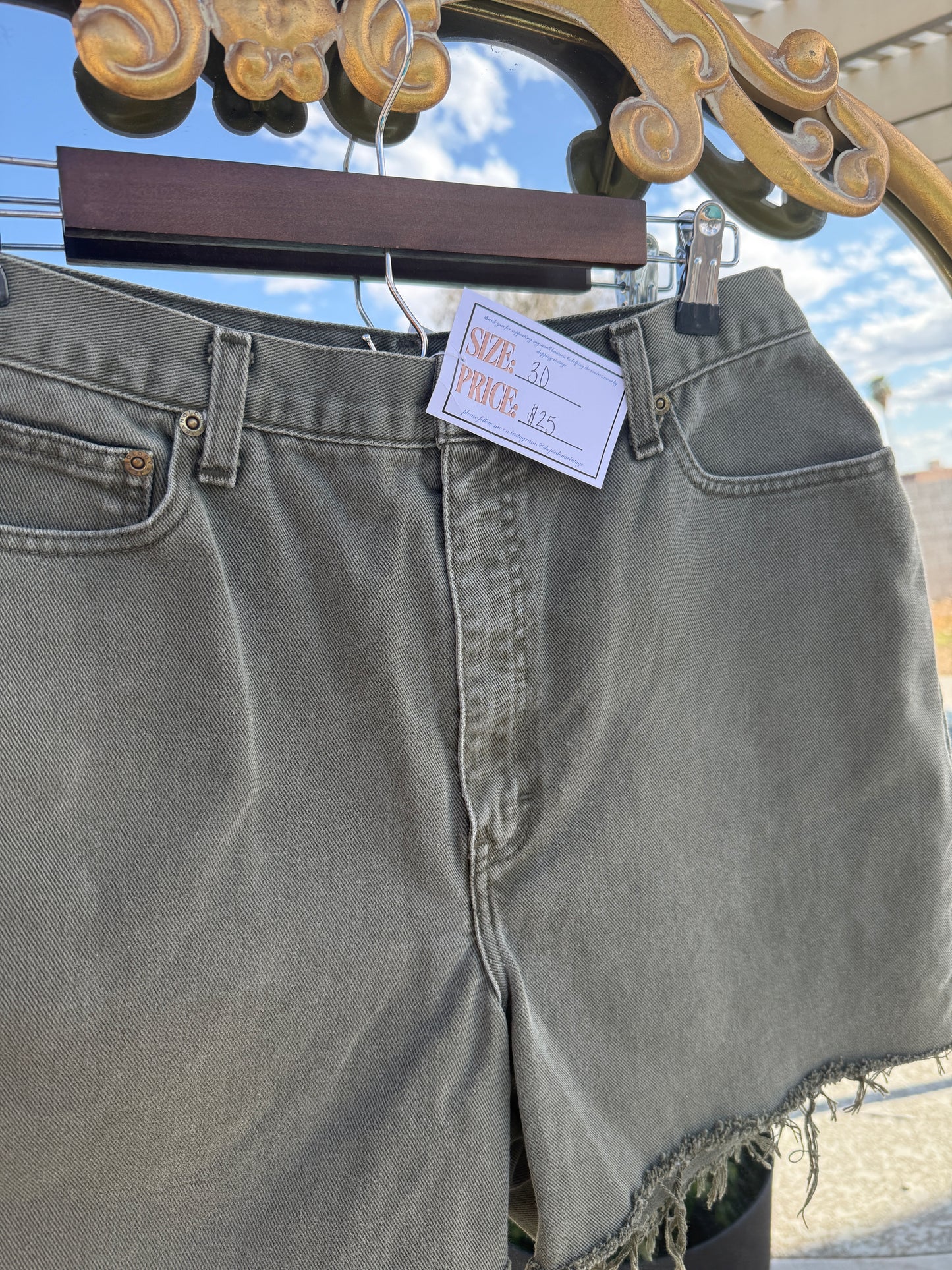 Vintage Green Shorts - 30
