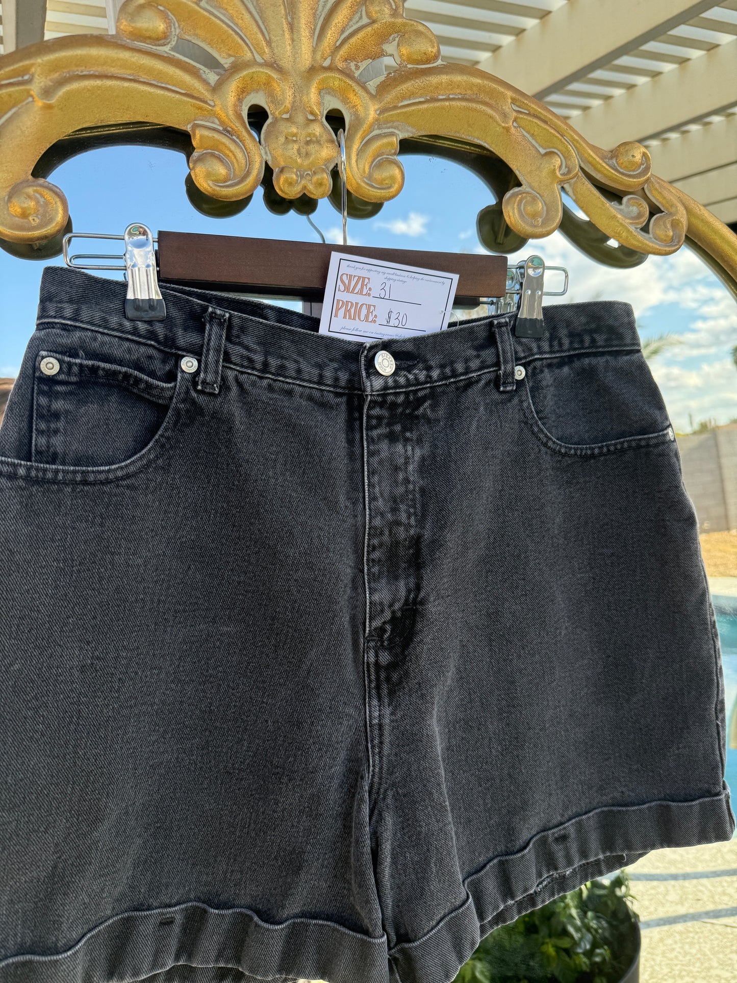 Vintage Dungaree Shorts - 31